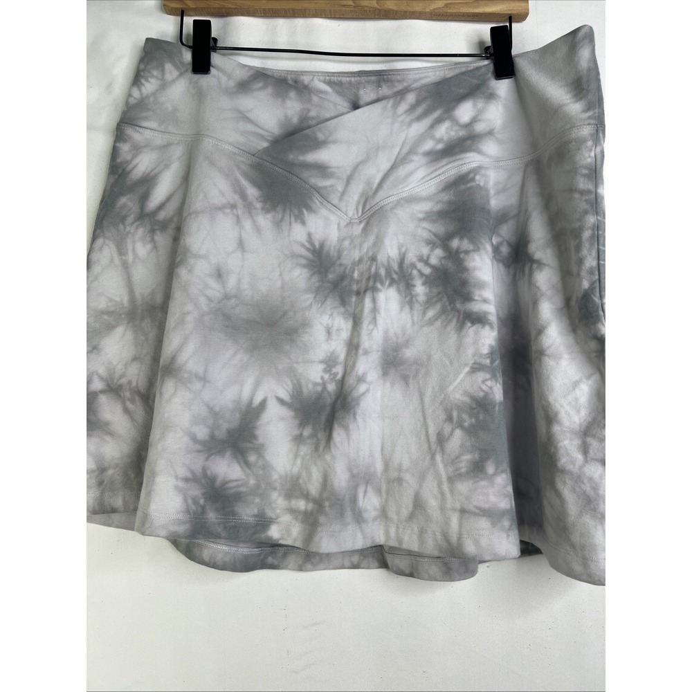 Victoria's Secret PINK Active‎ High Waist Crossover Skort Grey Tie Dye Size XXL